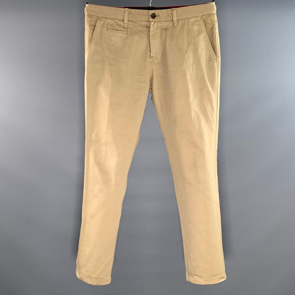 BURBERRY BRIT Size 32 Tan Khaki Solid Cotton Straight leg Casual Pants